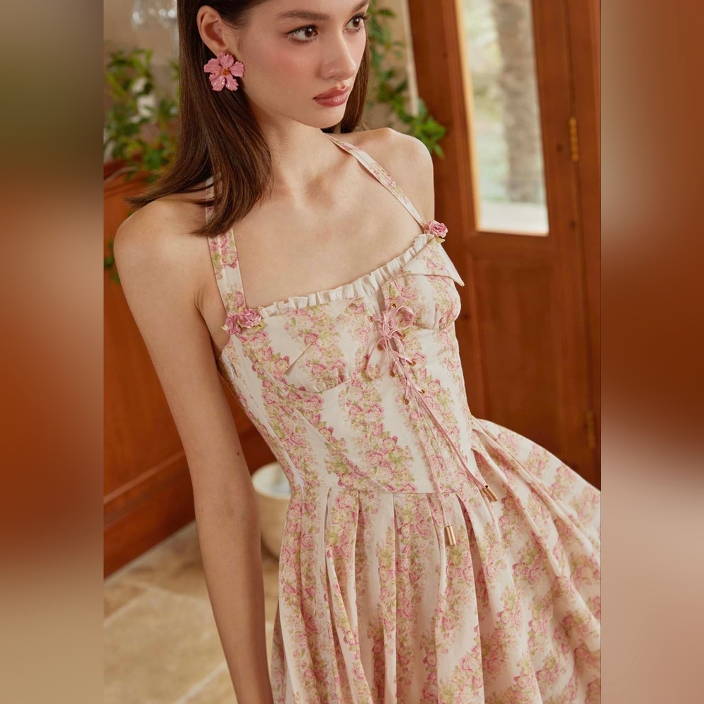 NWT Lacemade Tuscany Rose Corset Dress - Picture 9 of 14